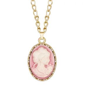 Pink cameo set